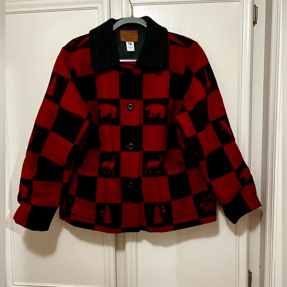 Pendleton Wool Wilderness Jacket Red & Black Chec… - image 2